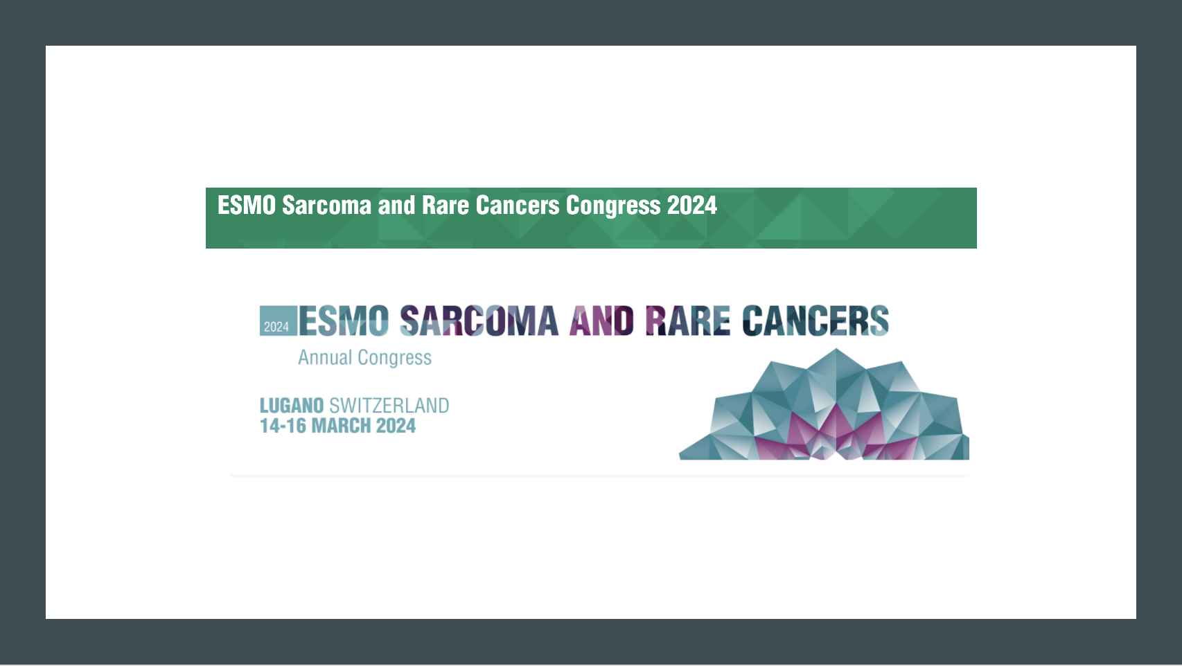 Meet Sartar in ESMO Sarcoma and Rare Cancers Congress 2024 - Sartar ...